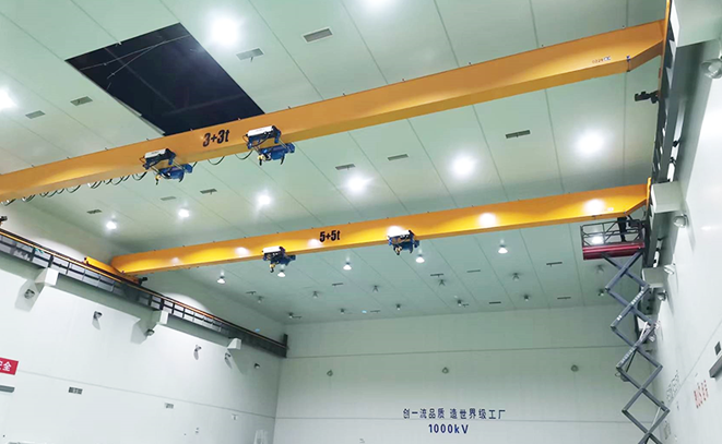 LDE double hoist single girder crane