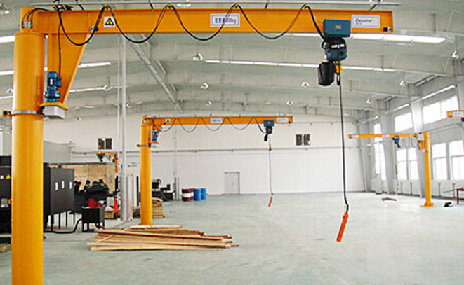 Fixed-column jib crane